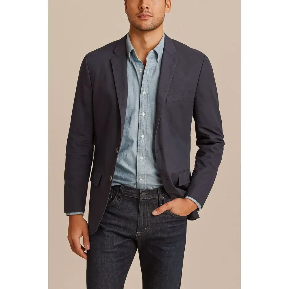 J. Crew Blue Thompson 2 Button Blazer Sports Coat Jacket   Mens Size 42L